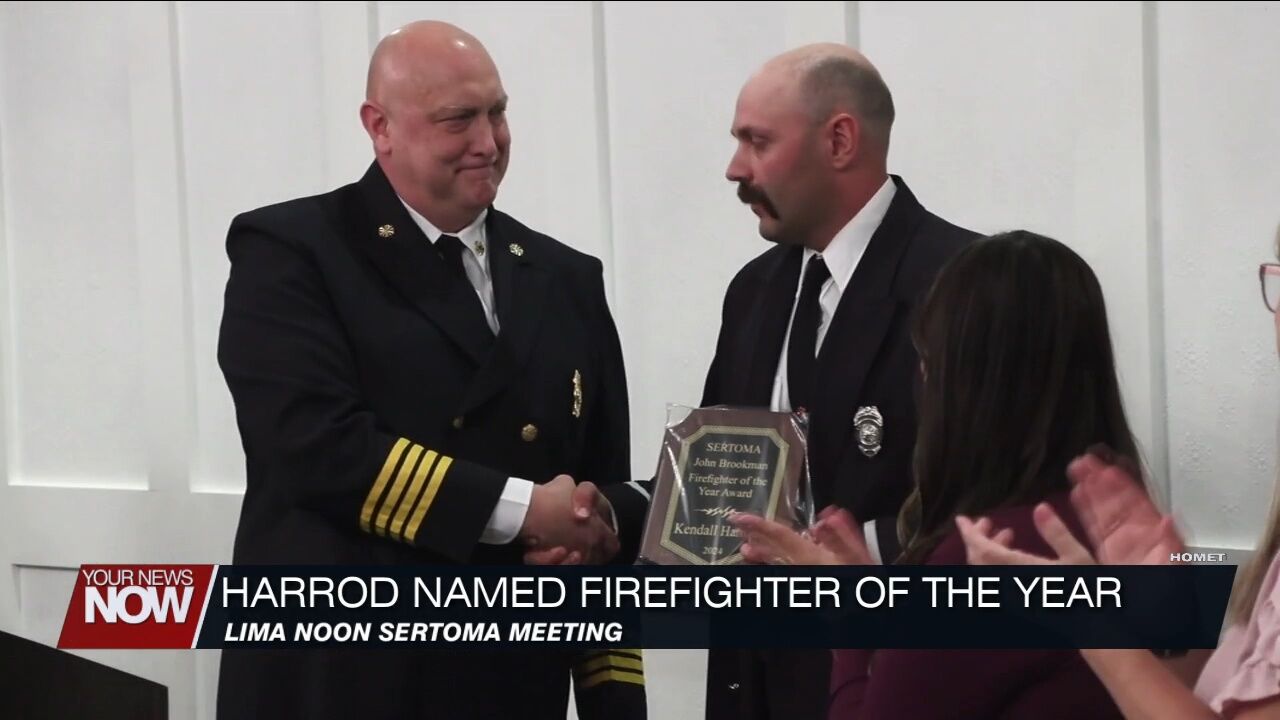 Lima Noon Sertoma Club names Kendall Harrod as 2024 Firefighter of the Year